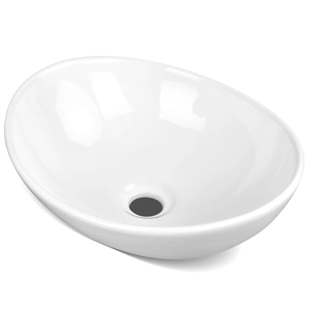 Ceramic Oval Sink Bowl - White - Nurns