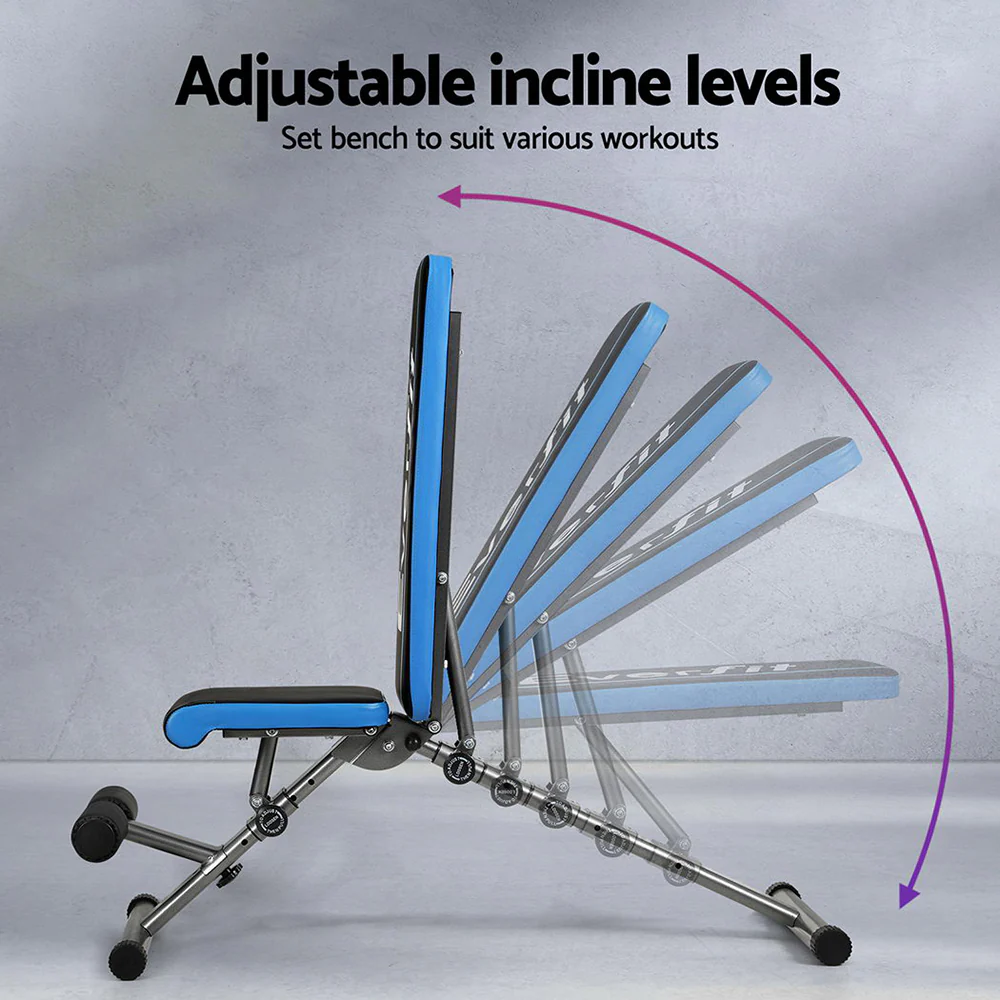 Everfit Weight Bench Adjustable FID Bench Press Home Gym 330kg Capacity - Nurns