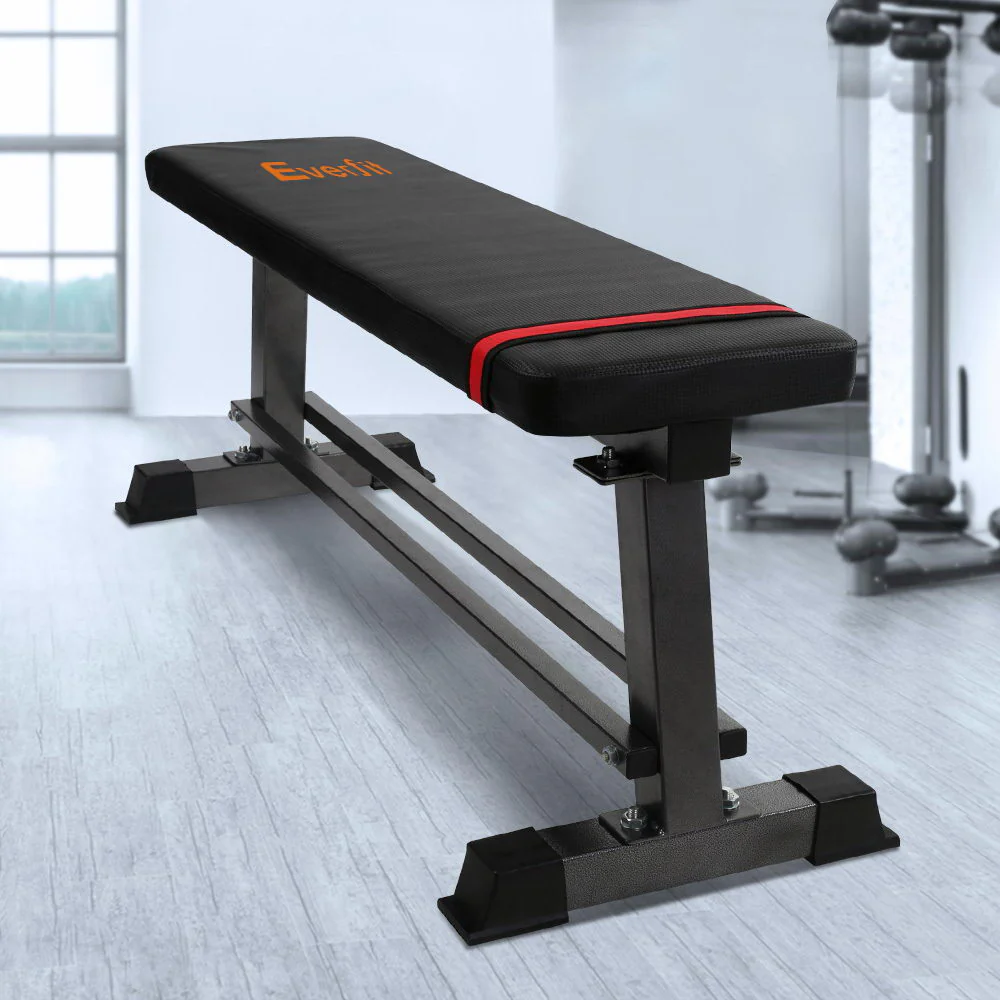 Everfit Weight Bench Flat Bench Press Home Gym Equipment 300kg Capacity - Nurns