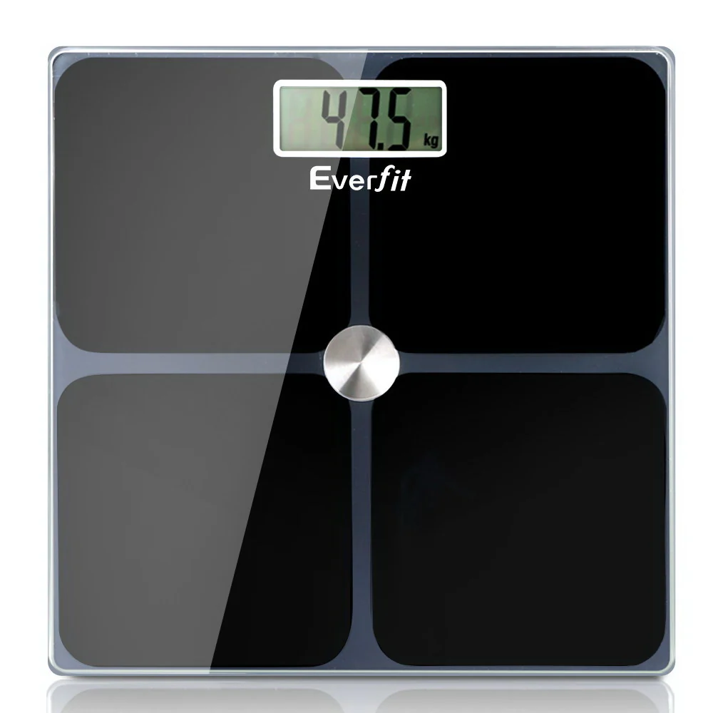 Everfit Electronic Digital Bathroom Scale Weighing Tracker Gym 180kg - Nurns