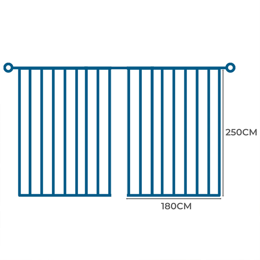 Set of 2 180x250 Blockout Curtains Chenille - Blue - Nurns