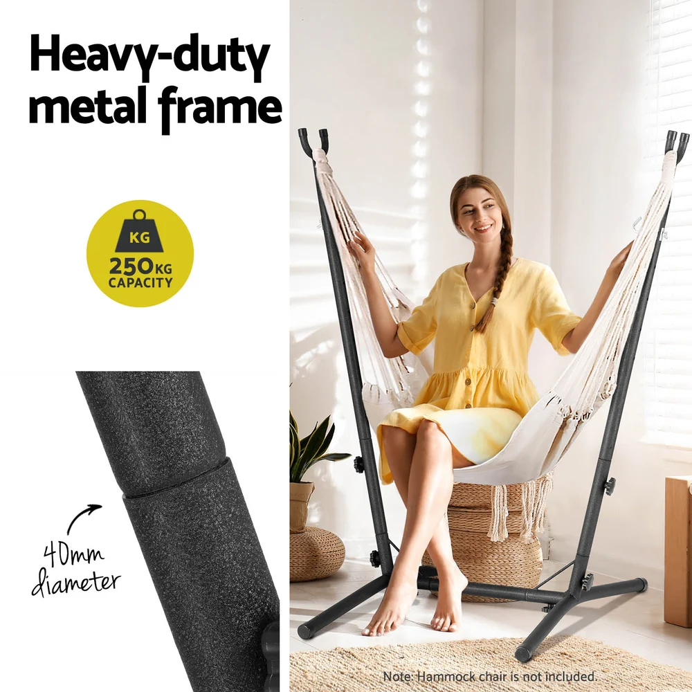 Hammock Chair Stand Metal Frame - Black - Nurns