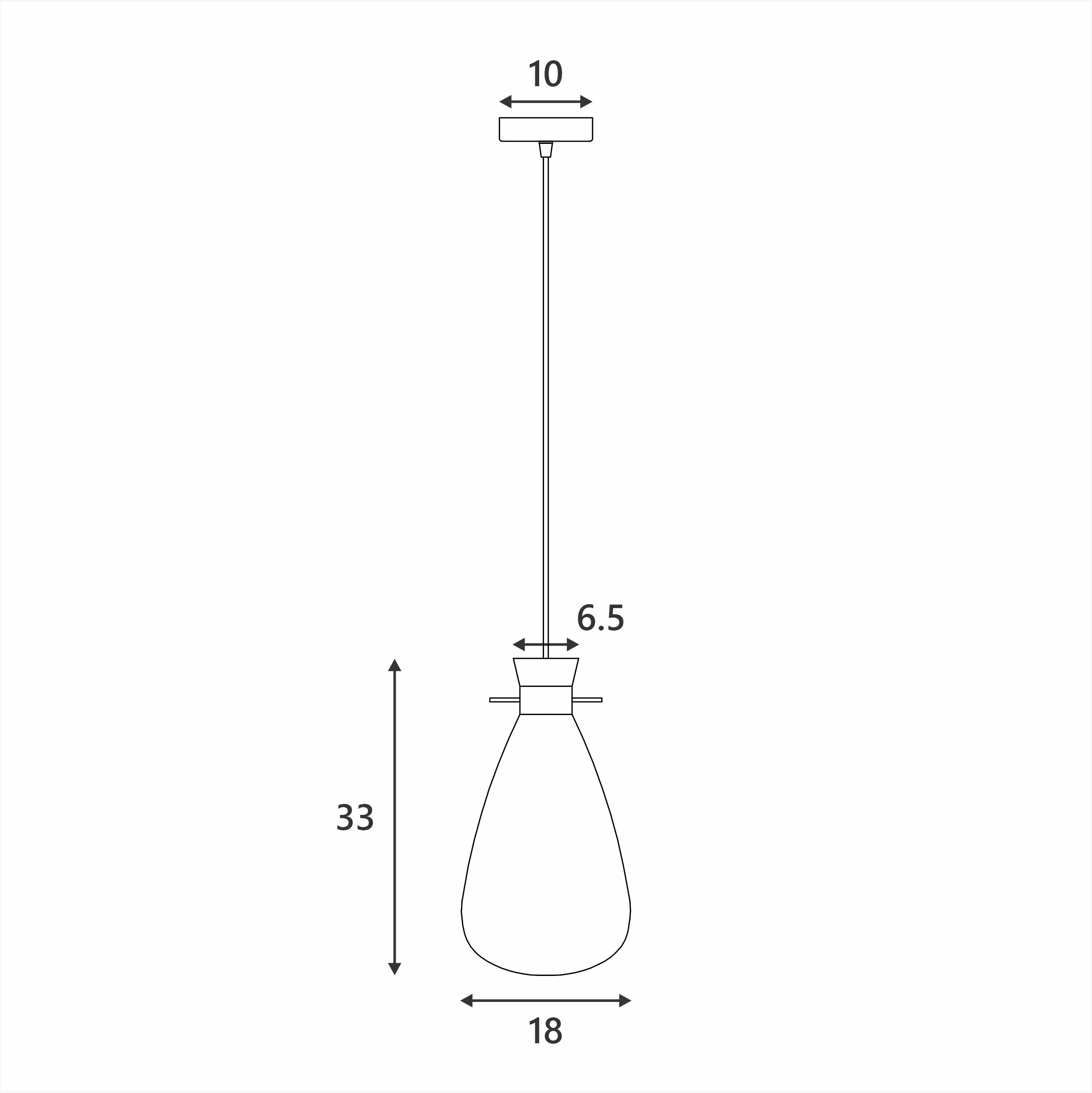 Teardrop-Shaped Pendant Light - Black - Nurns