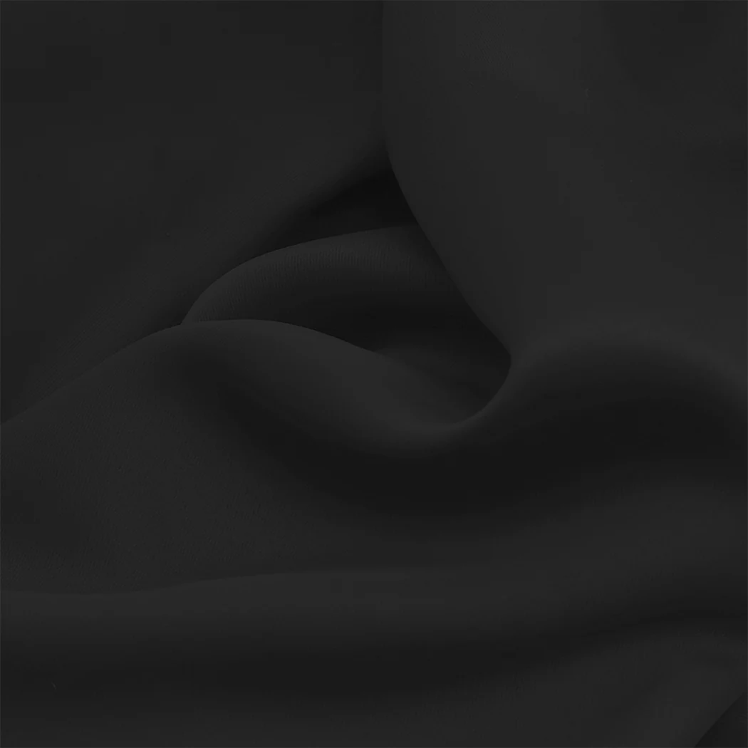 Set of 2 240x230cm Blockout Curtains Panels 3 Layers - Black - Nurns