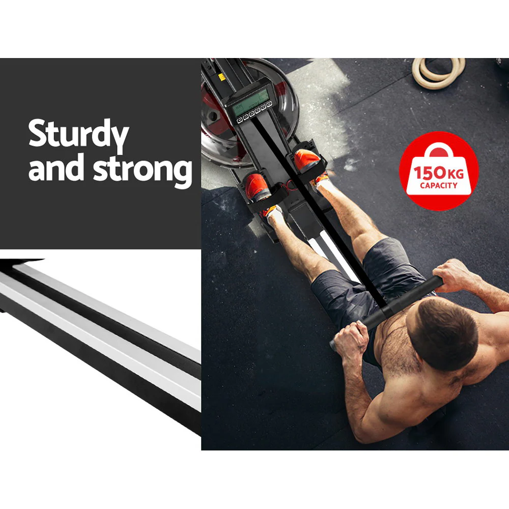 Everfit Rowing Exercise Machine Rower Water Resistance Fitness Gym Home Cardio - Nurns