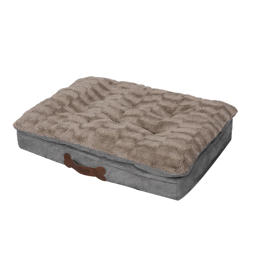 LARGE Dog Beds Calming Pet Removable - Khaki - Nurns