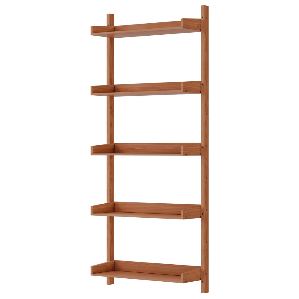 Artiss Bookshelf Floating Shelf Capiz Oak - Nurns