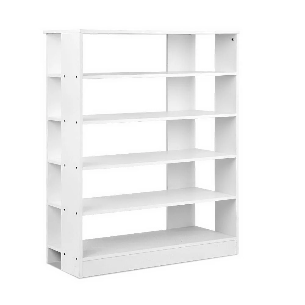 Artiss Shoe Rack Cabinet 30 Pairs 6-Tier Shelf White - Nurns