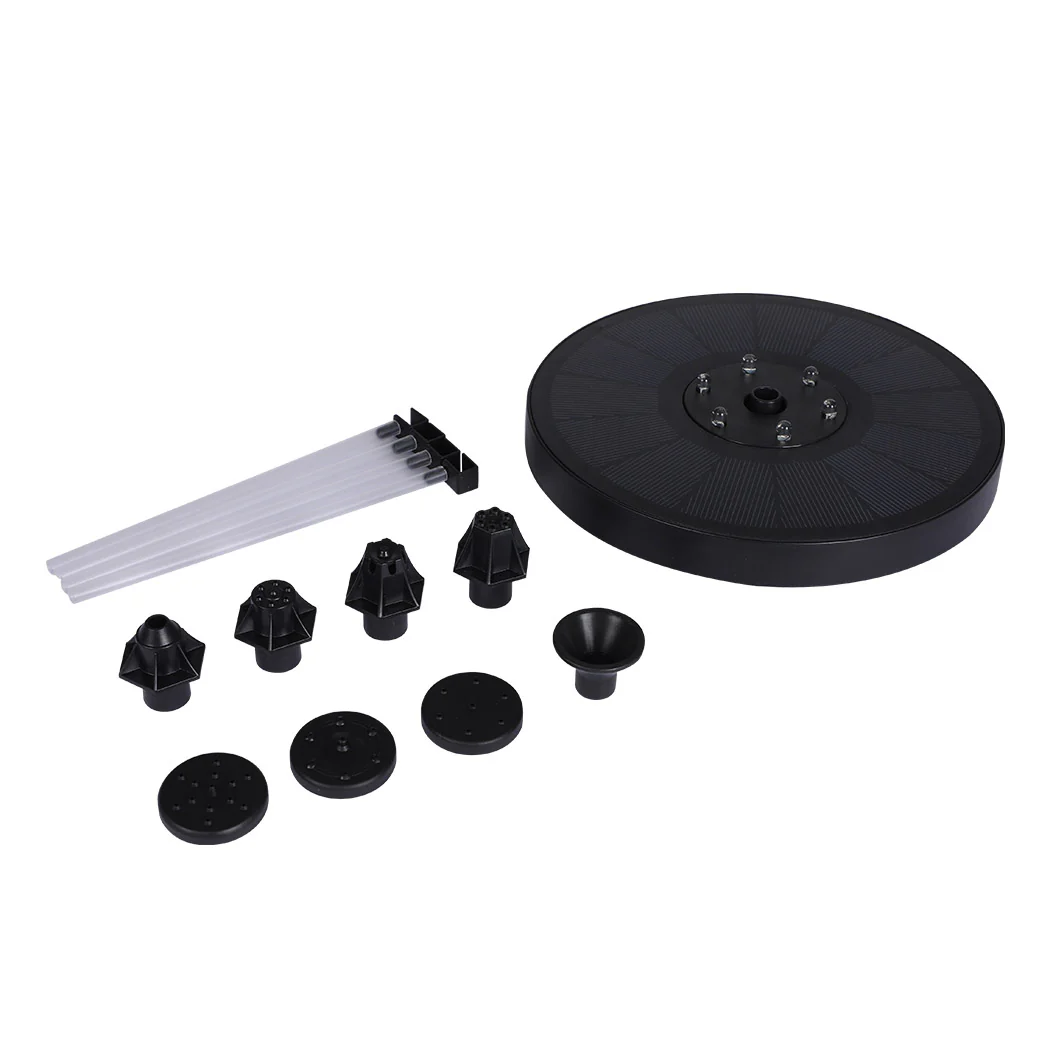 Solar Powered Water Fountain Power Floating Kit Garden Pond Pool Bird Led Colour - Nurns