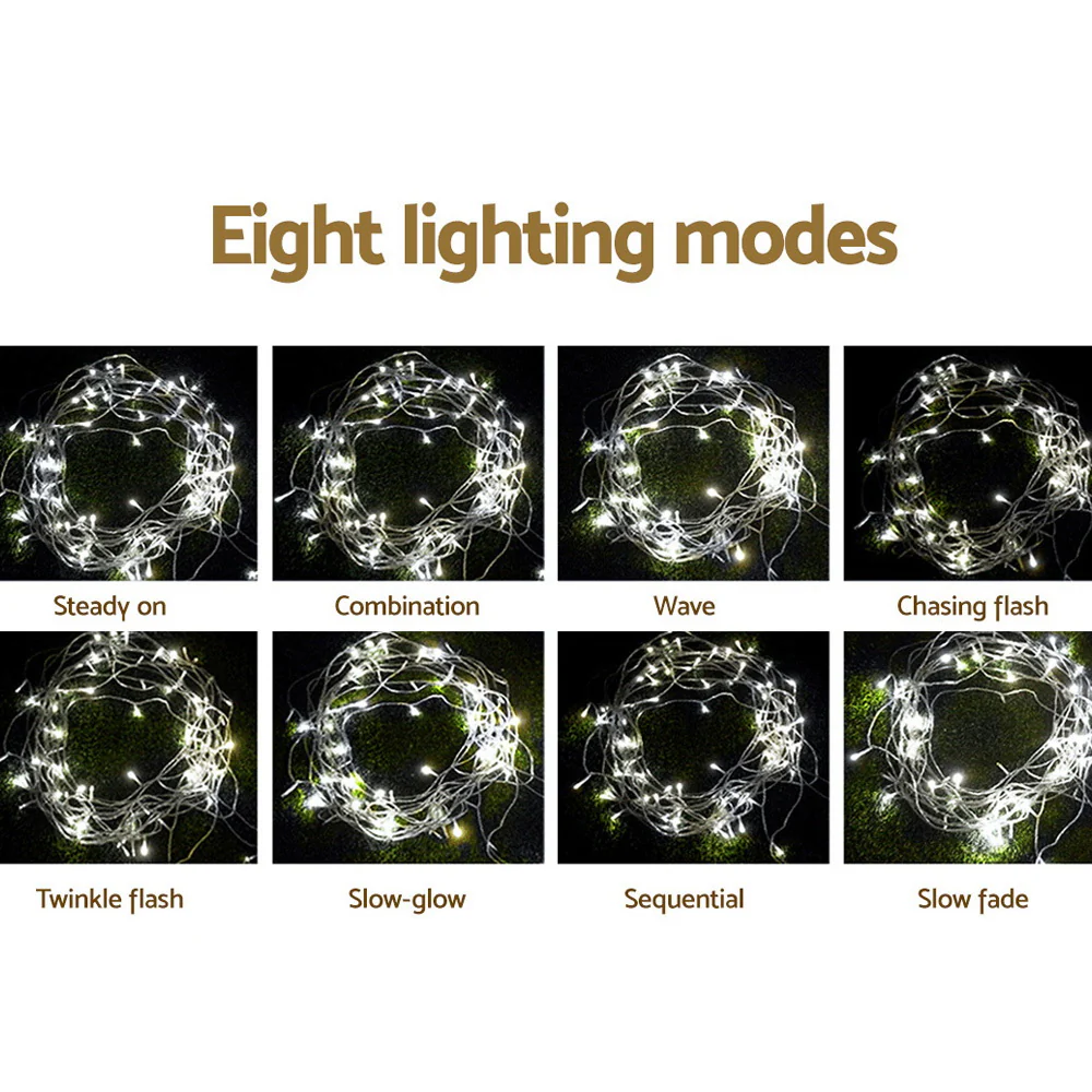 6X3M Christmas Lights Curtain Light 600 LED - Cool White - Nurns