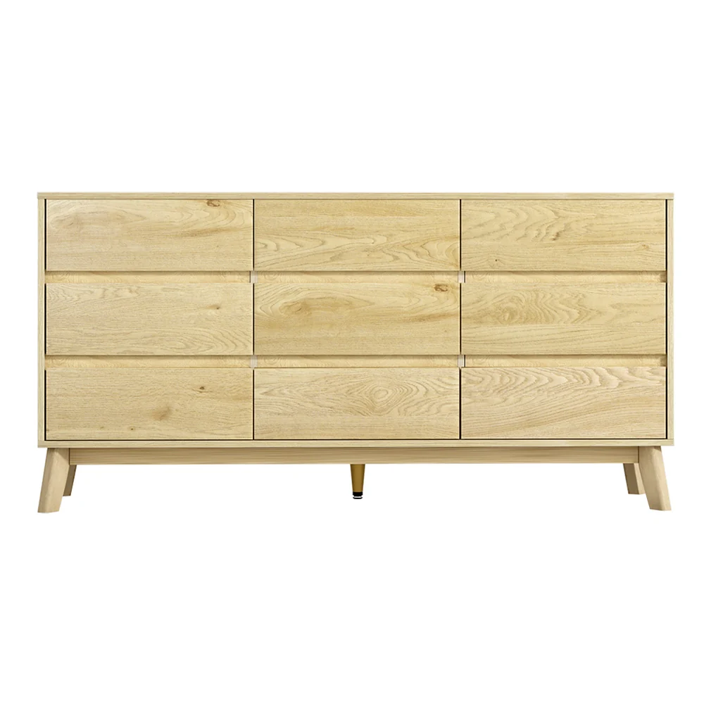 Artiss 9 Chest of Drawers Tallboy Cabinet - Pine - Nurns
