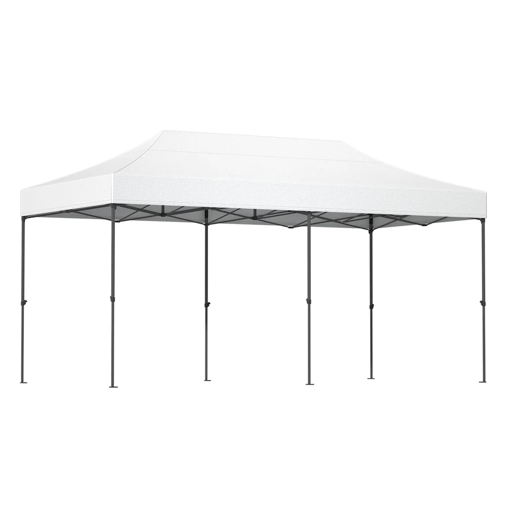 Instahut Gazebo Pop Up Marquee 3x6 Folding Tent Wedding 500D Oxford Fabric White - Nurns