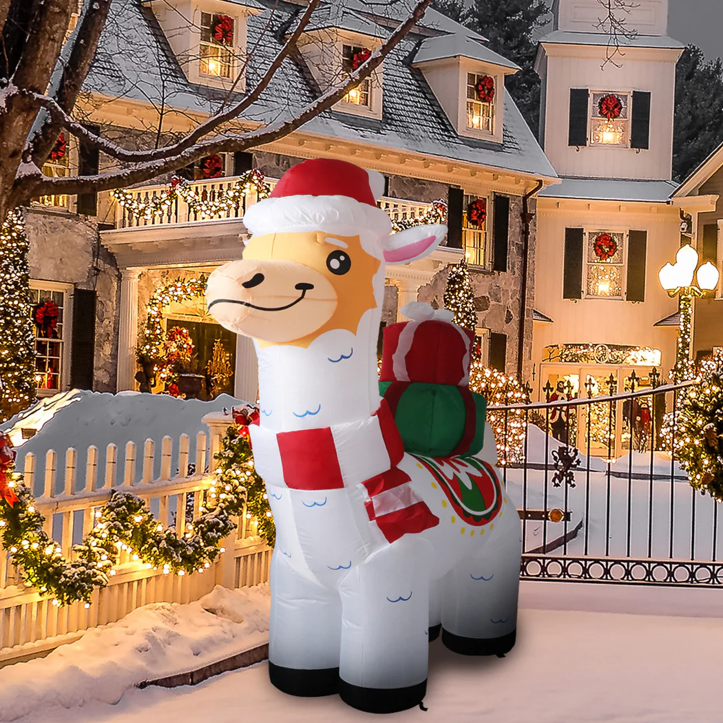 Llama Christmas Inflatable Xmas Decorations - 1.8M - Nurns