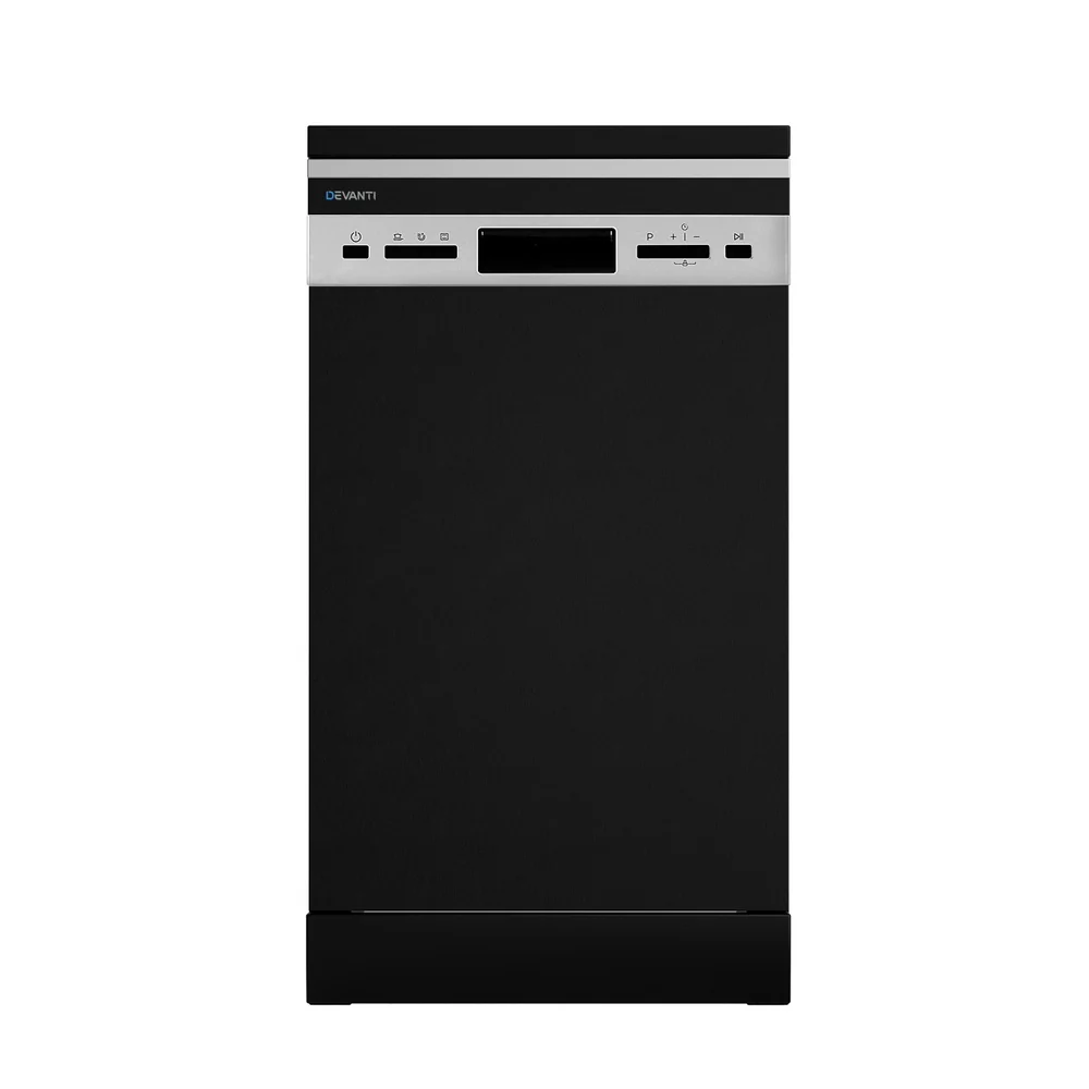 Devanti 10 Place Settings Freestanding Dishwasher Black - Nurns