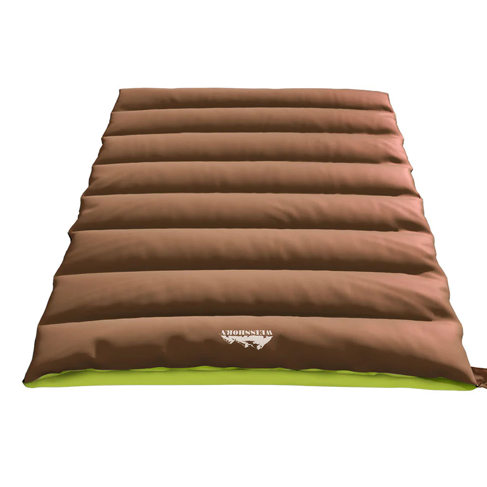 Sleeping Bag Double Bags Thermal Camping Hiking Tent - Brown - Nurns