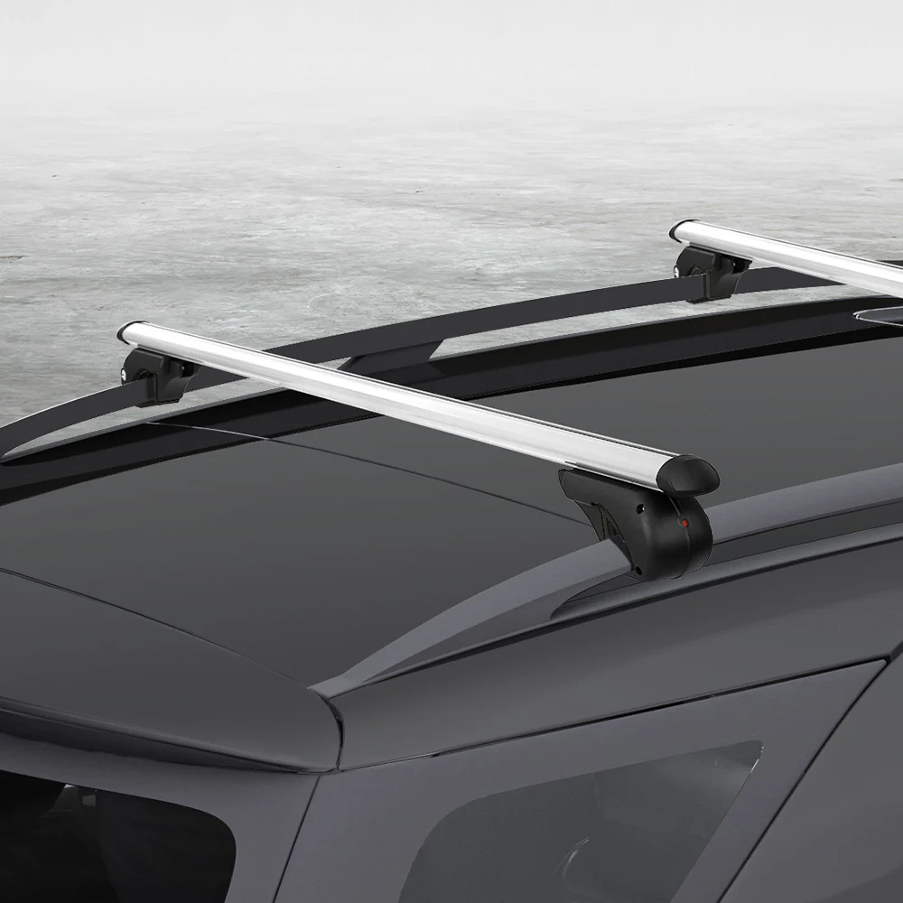 Universal Car Roof Rack Cross Bars Aluminium Silver Adjustable 108cm Racks - Nurns