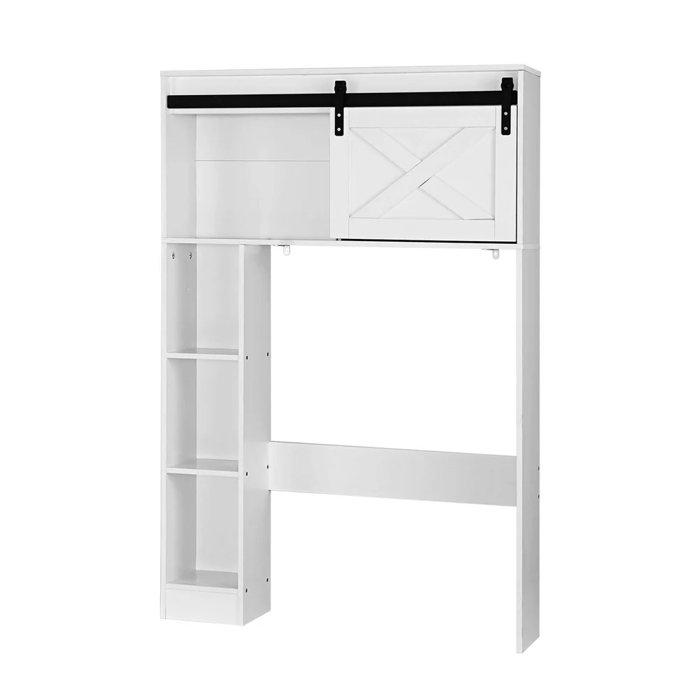 Bathroom Cabinet Over the Toilet Storage Organiser Laundry Shelf 128cm - Nurns