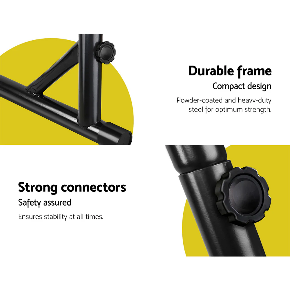 Hammock Chair with Steel Stand Macrame Outdoor Swinging - Cream - Nurns