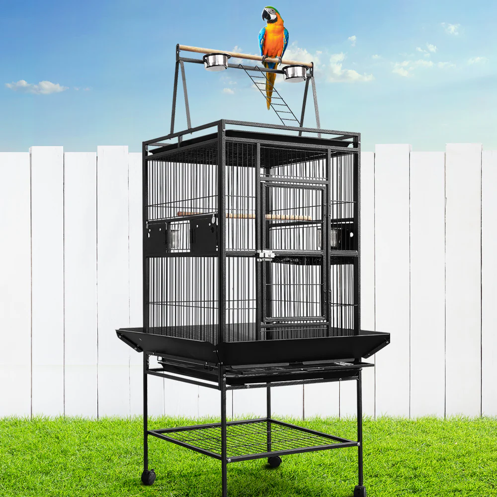 Bird Cage Pet Cages Aviary 173CM Large Travel Stand Budgie Parrot Toys - Nurns
