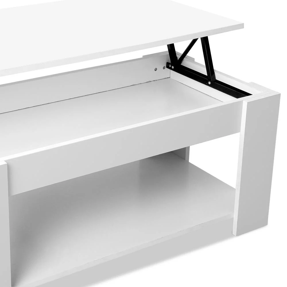 Lift Up Top Mechanical Coffee Table - White - Nurns