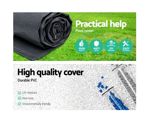 Factory Buys Pool Cover Fits 3.66m/12ft Round Swimming Pool PVC Blanket 3.7m - Nurns