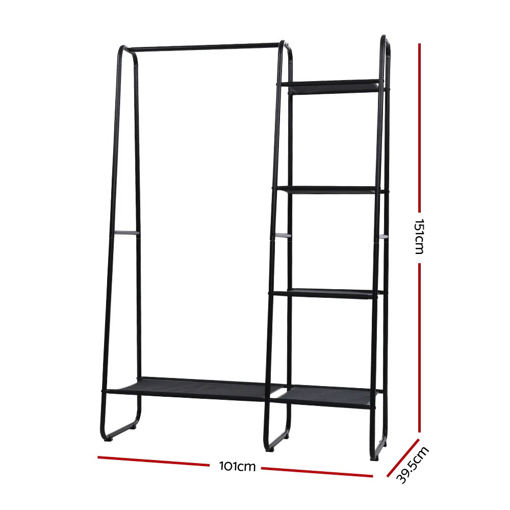 Wardrobe Clothes Rack Airer Coat Stand Closet 150cm - Nurns