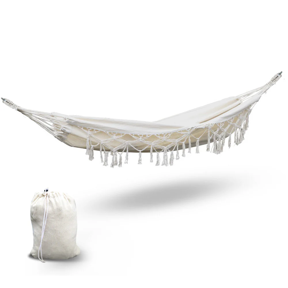 Hammock Bed Rope Tassel Outdoor Hammocks Chair Camping - Nurns