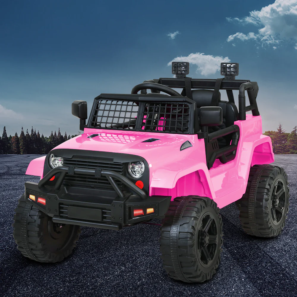 Kids Electric Ride On Car Jeep Toy Cars Remote 12V - Pink - Nurns