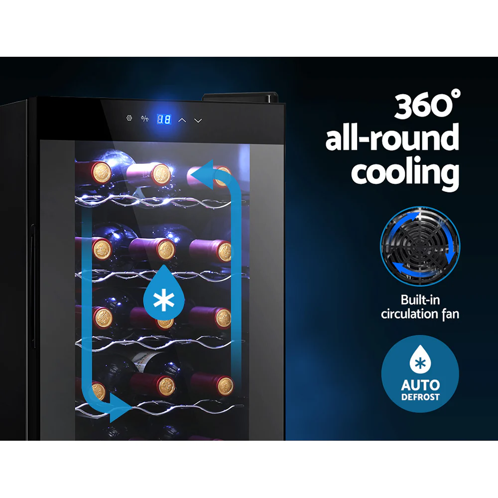 Devanti Wine Fridge Cooler 18 Bottles - Nurns