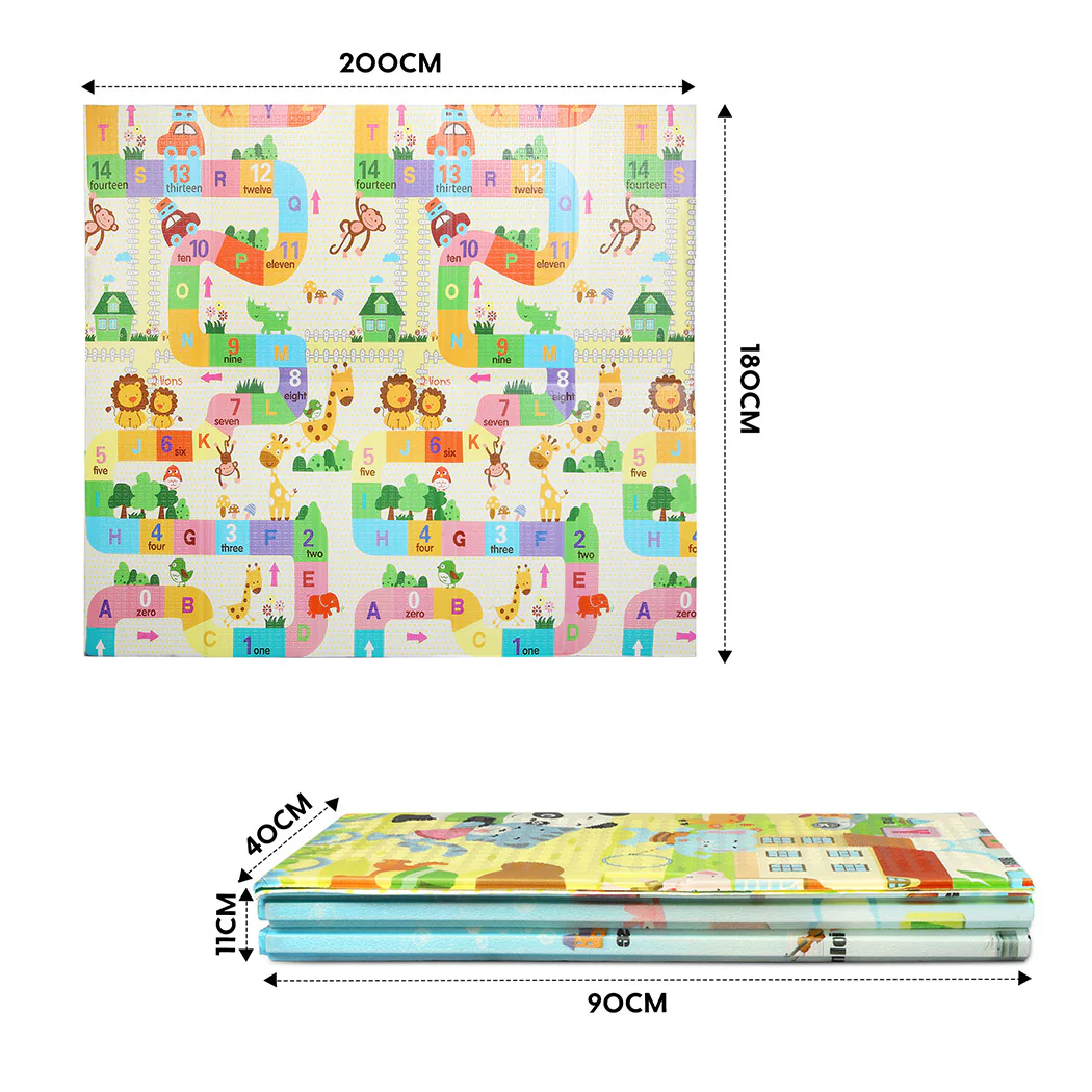 BoPeep Kids Play Mat Baby Crawling Pad Floor Foldable XPE Foam Non-slip Bear - Nurns