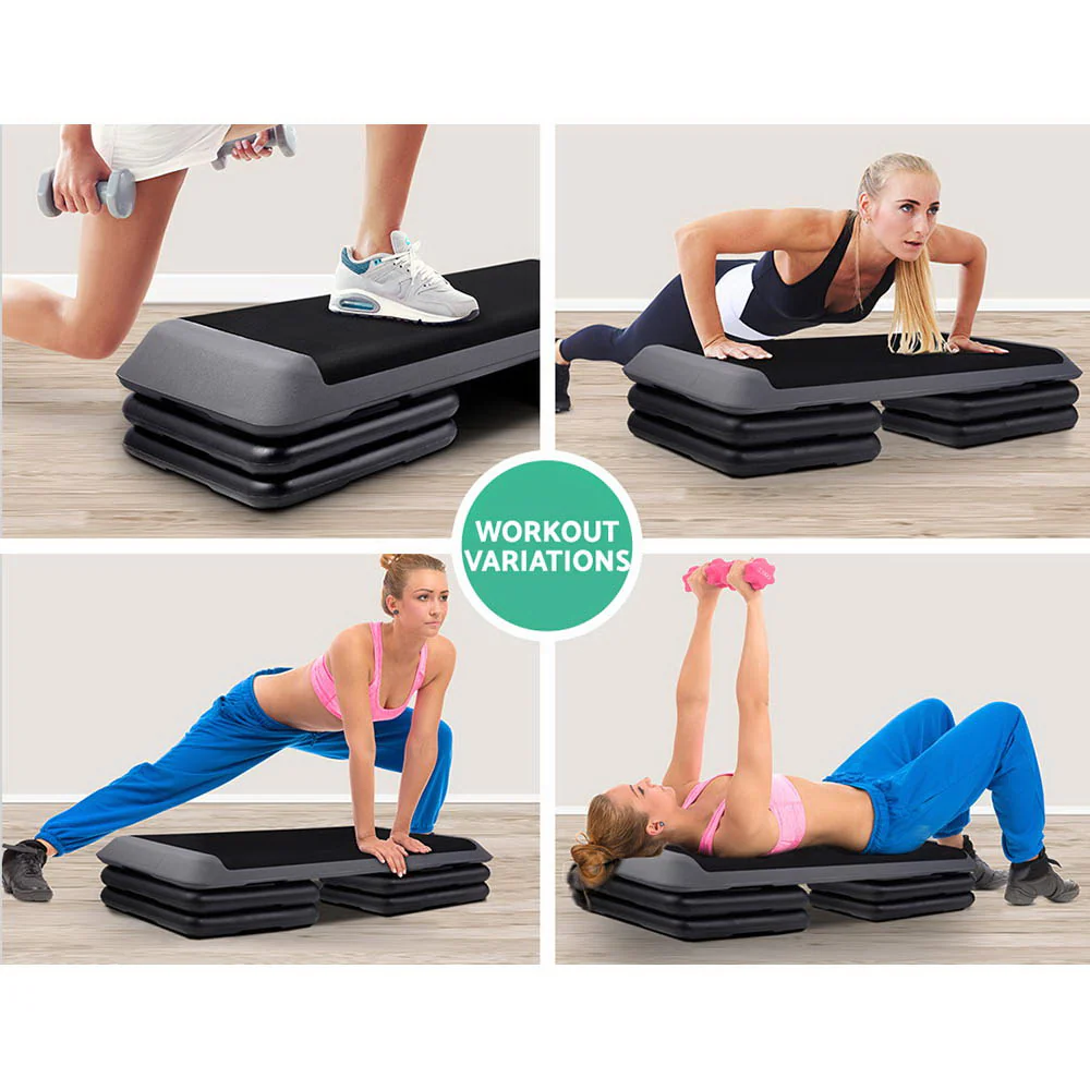 Everfit 2X Aerobic Step Riser Exercise Stepper Block Gym Home Fitness - Nurns