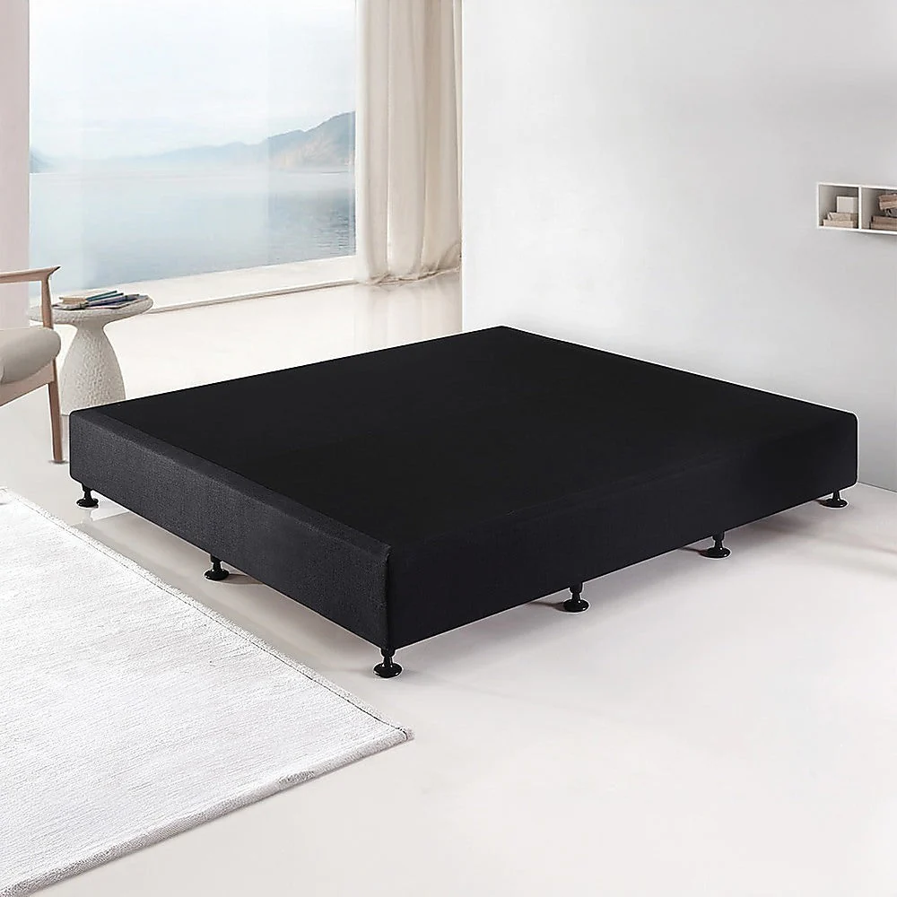 Frolic Ensemble Bed Base & Mattress Package with 34cm Mattress - Midnight Black King - Nurns