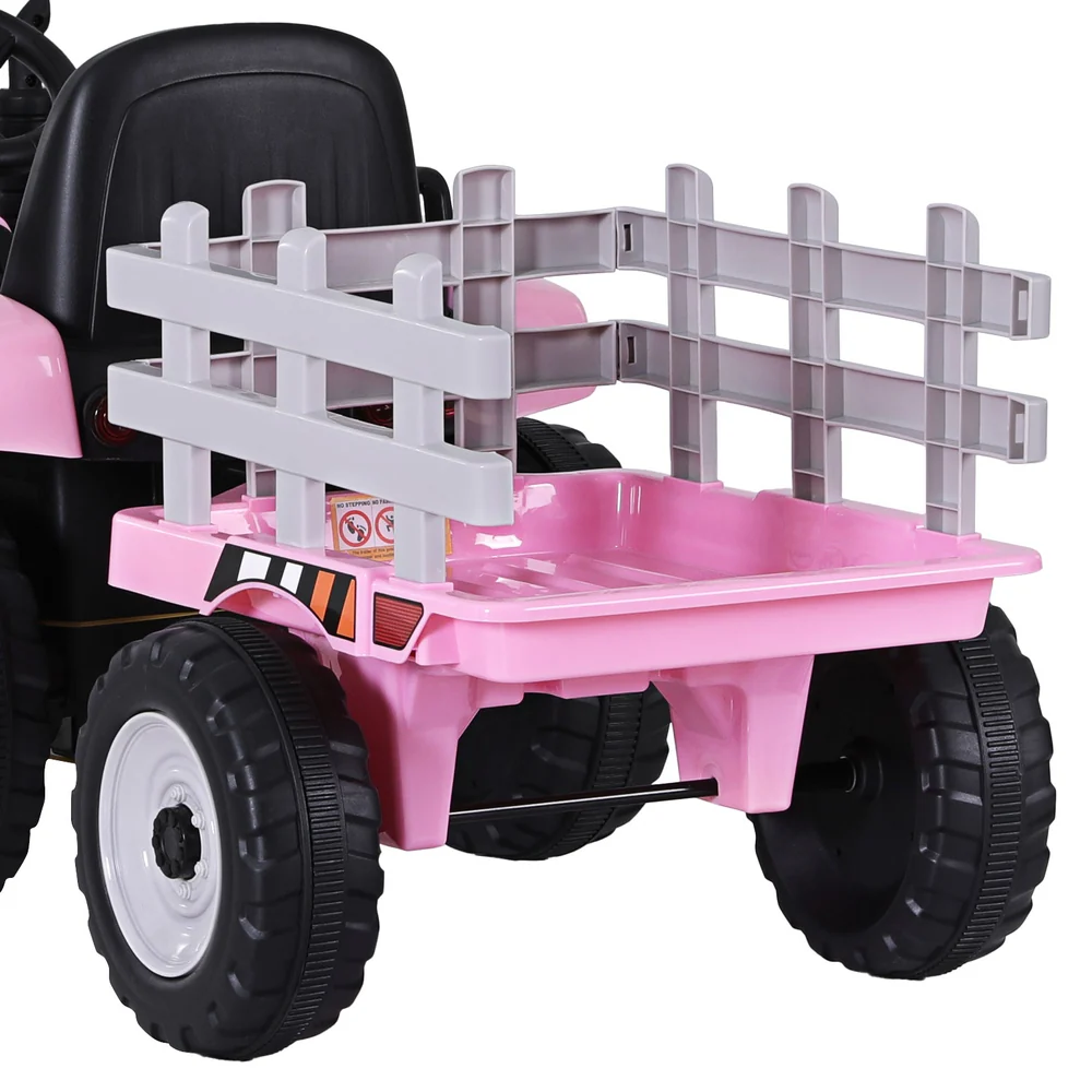 Kids Electric Ride On Car Tractor Toy Cars 12V - Pink - Nurns
