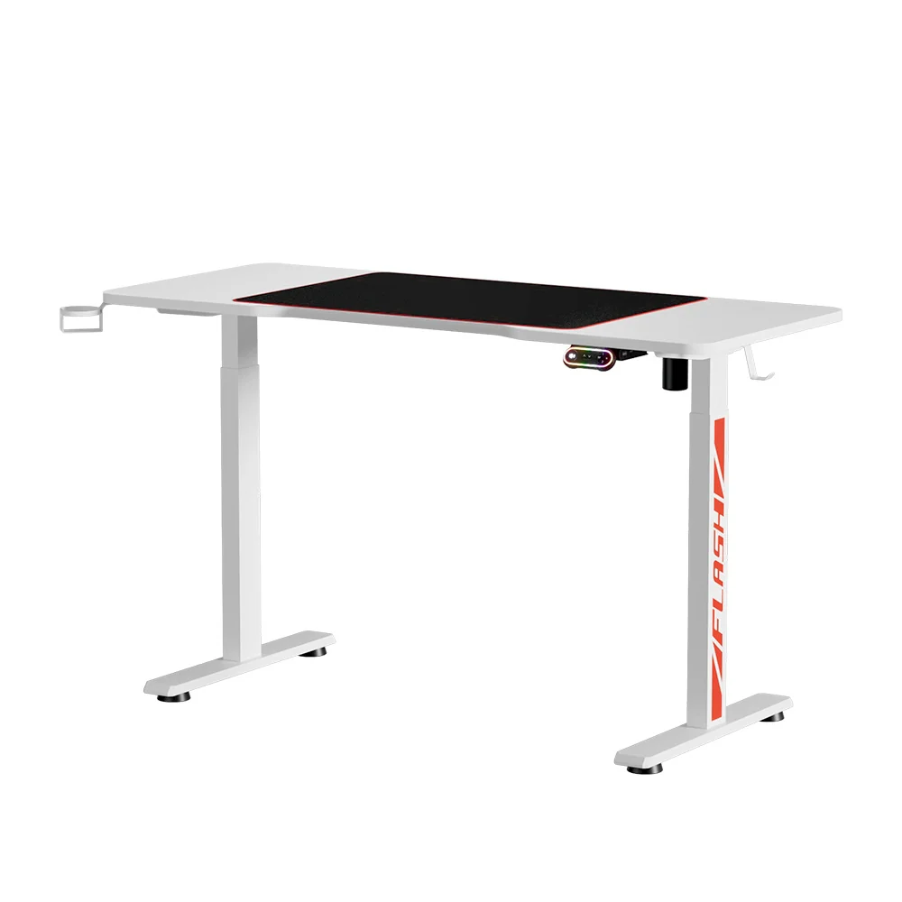 Artiss Standing Desk Motorised Gaming Desks White 140cm - Nurns