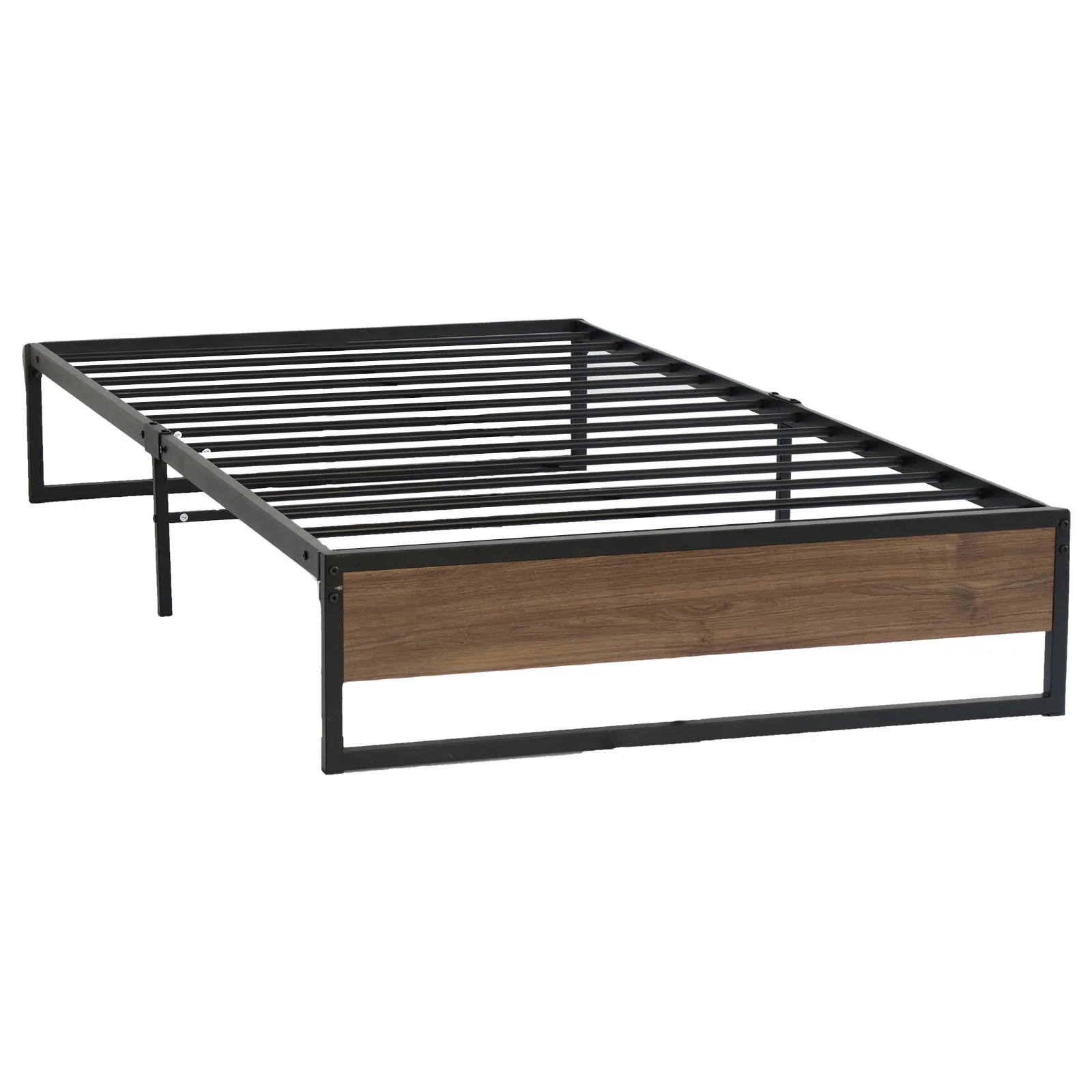 Scott Metal Bed Frame Base Foundation - Black Single - Nurns