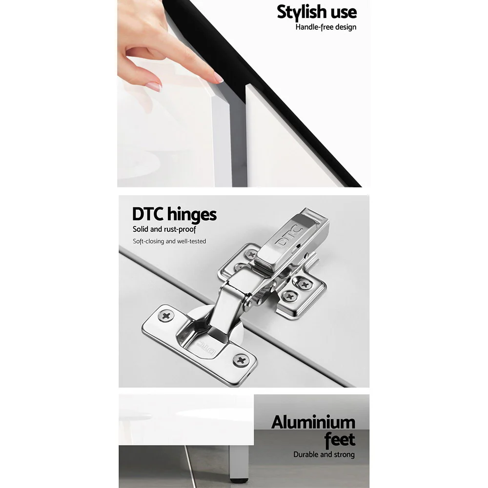 750mm Bathroom Vanity Cabinet Unit Wash Basin Sink Storage Freestanding White - Nurns