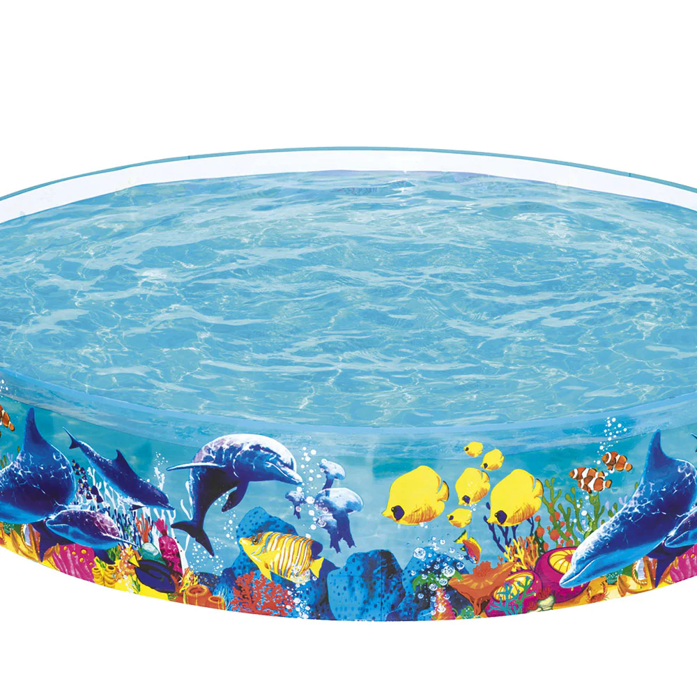 Bestway Kids Pool 244x46cm Round Above Ground Rigid Swimming Pools Undersea 2074L - Nurns