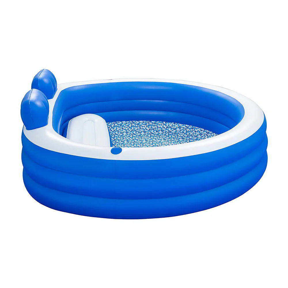Bestway Kids Inflatable Pool Above Ground Pools Bench Seat Cup Holder 231x219cm - Nurns