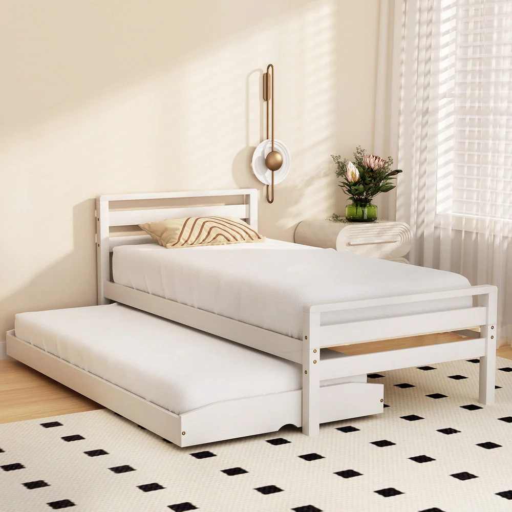 Obsidian Bed & Mattress Package with 32cm Mattress - White Single - Nurns