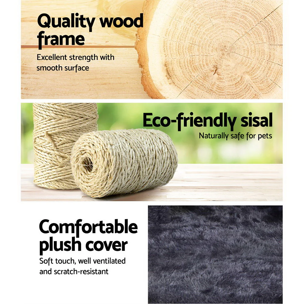 Cat Tree Trees Scratching Post Scratcher Tower Condo House 70cm - Nurns