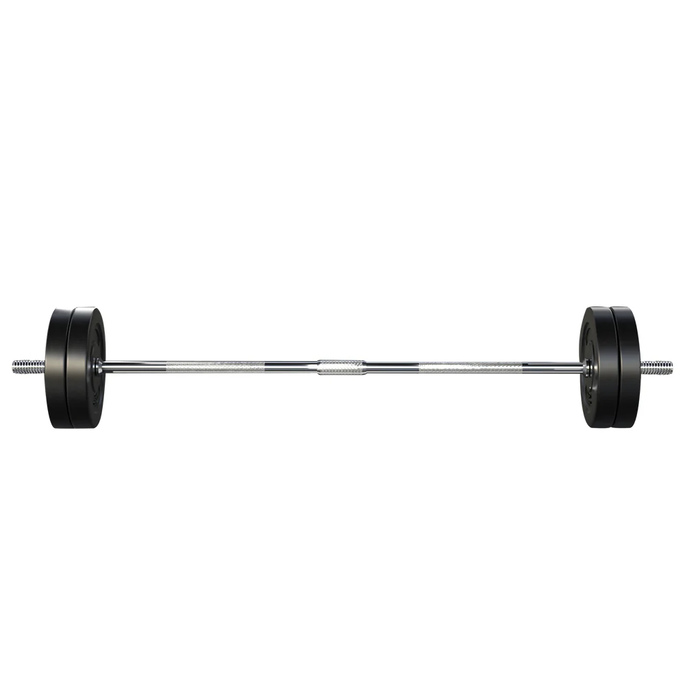 Everfit 48kg Barbell Set Weight Plates Bar Lifting Bench 168cm - Nurns