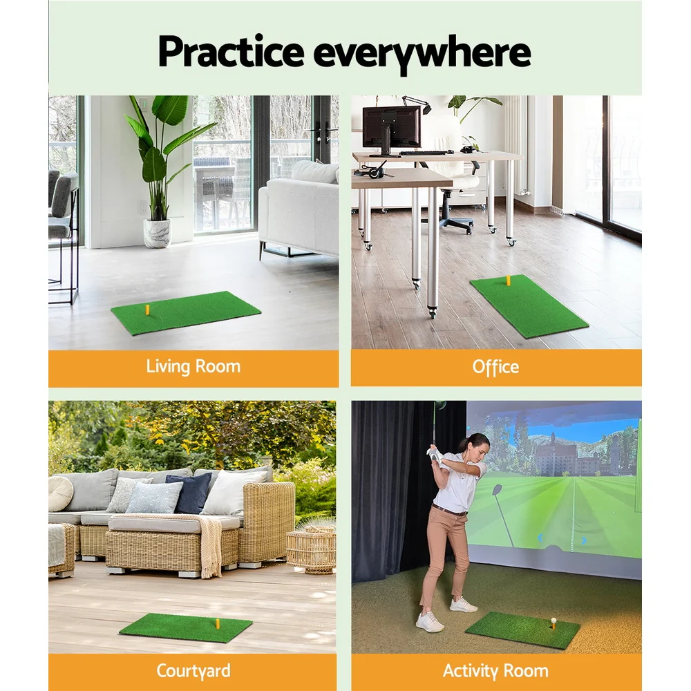 Everfit Golf Hitting Mat Portable Driving Range Practice Training Aid 60x30cm - Nurns