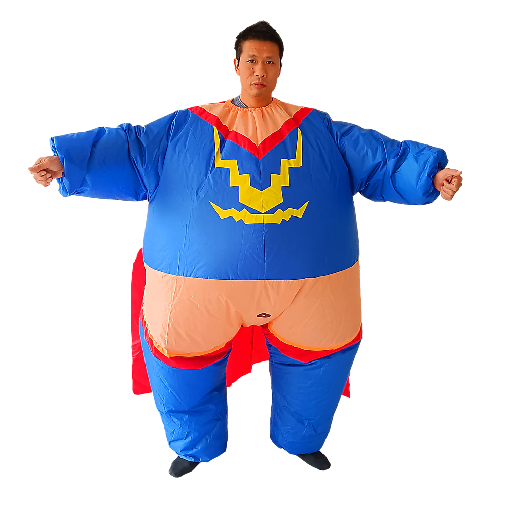 Super Hero Fancy Dress Inflatable Suit - Fan Operated Costume - Nurns