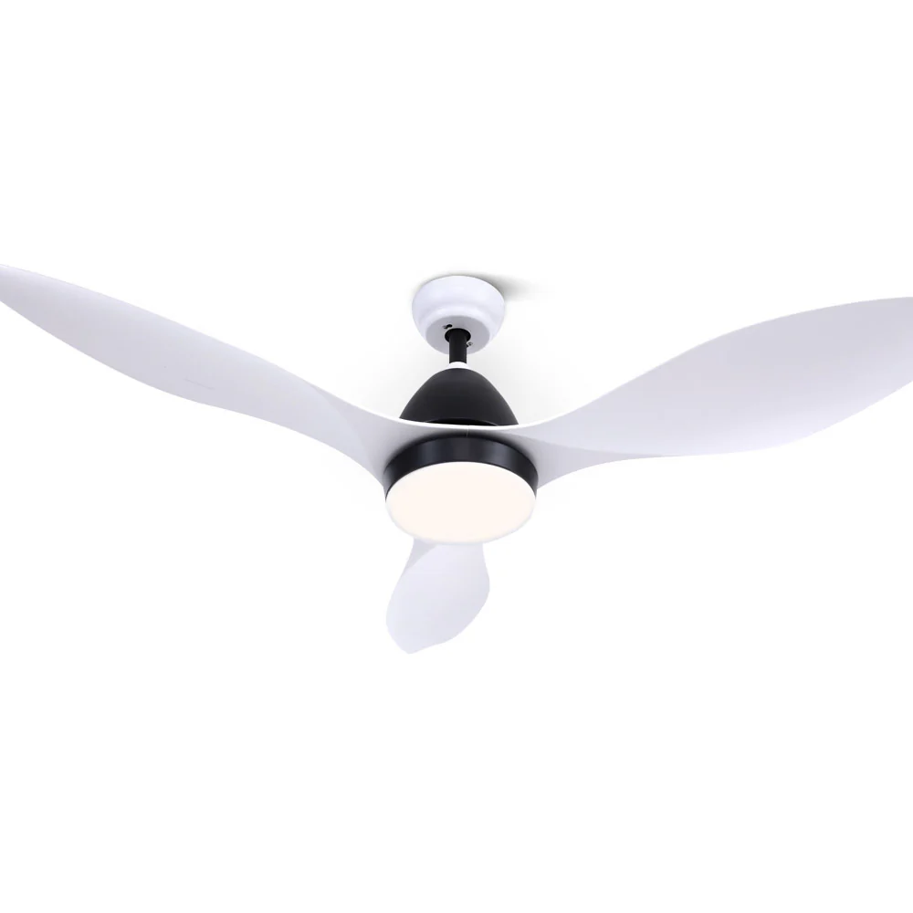 Ceiling Fan Light Remote Control Ceiling Fans White 48'' 3 Blades - Nurns