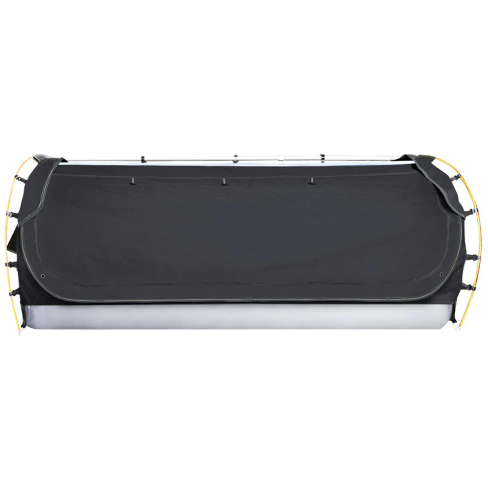 King Single Swag Camping Swags Canvas Free Standing Dome Tent Grey - Nurns