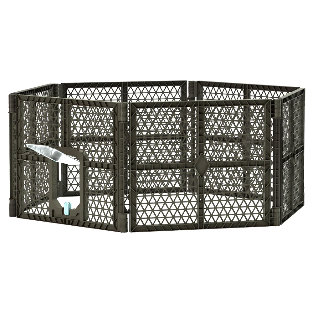 Pet Dog Playpen Enclosure 6 Panel Fence Puppy Cage Plastic Play Pen Fold - Nurns