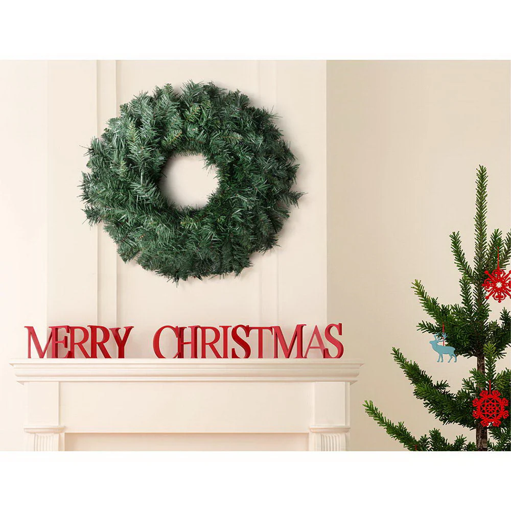 60cm Christmas Wreath Garland Xmas Decorations Wedding Party - Nurns