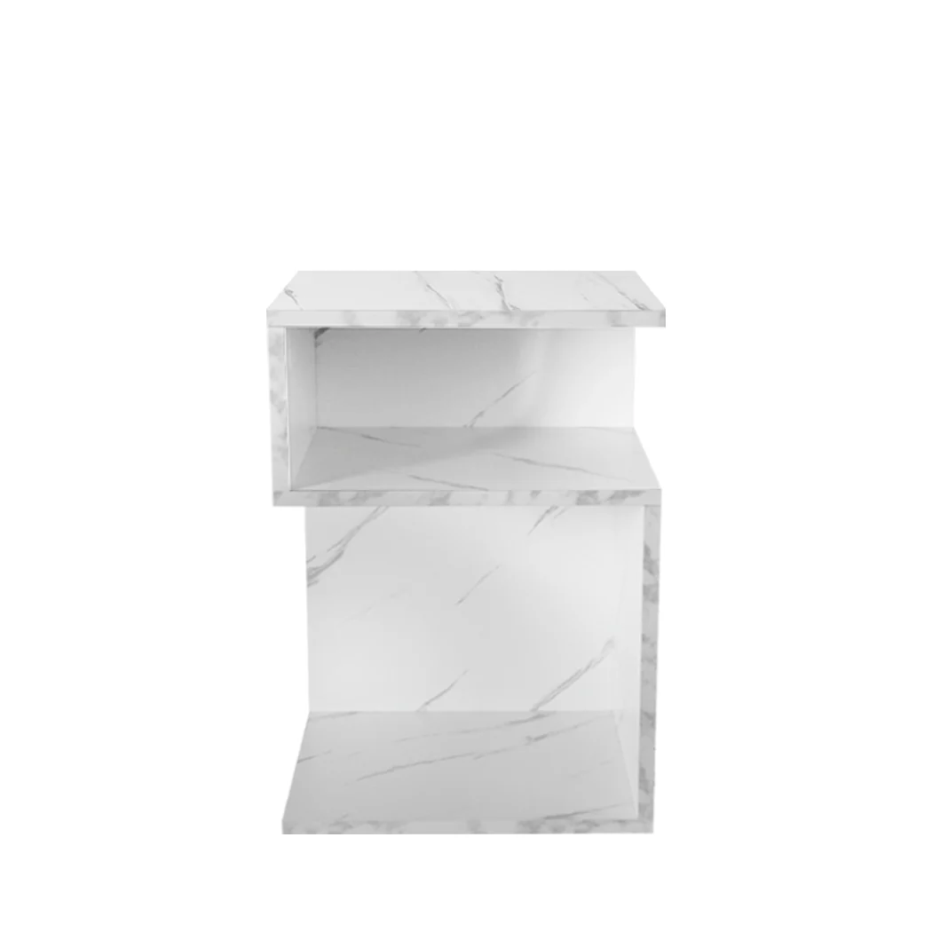 Murray Wooden Bedside Tables Side Table Wood Nightstand Storage Cabinet Bedroom - White - Nurns