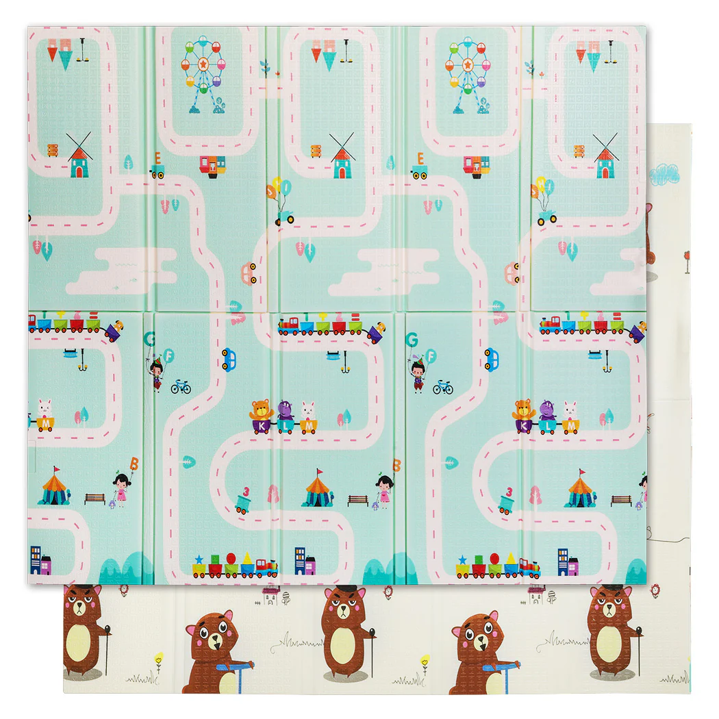 Kids Play Mat Baby Crawling Pad Jungle Floor Foldable XPE Foam Non-slip Carpet - Nurns