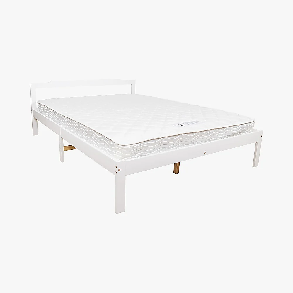 Gilly Wooden Bed Frame - White Double - Nurns